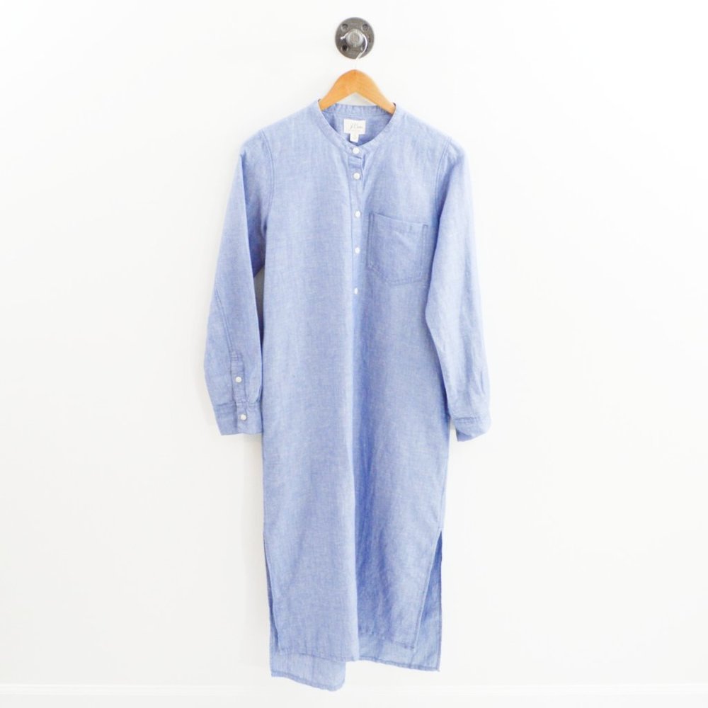 J. Crew Button Down Denim Maxi Dress